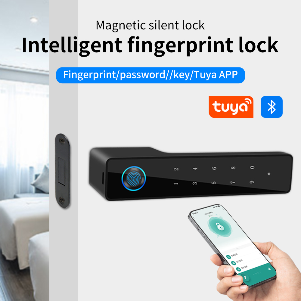 Woodworking Oil Finish - Minimalist Electronic Fingerprint Silent Door Lock