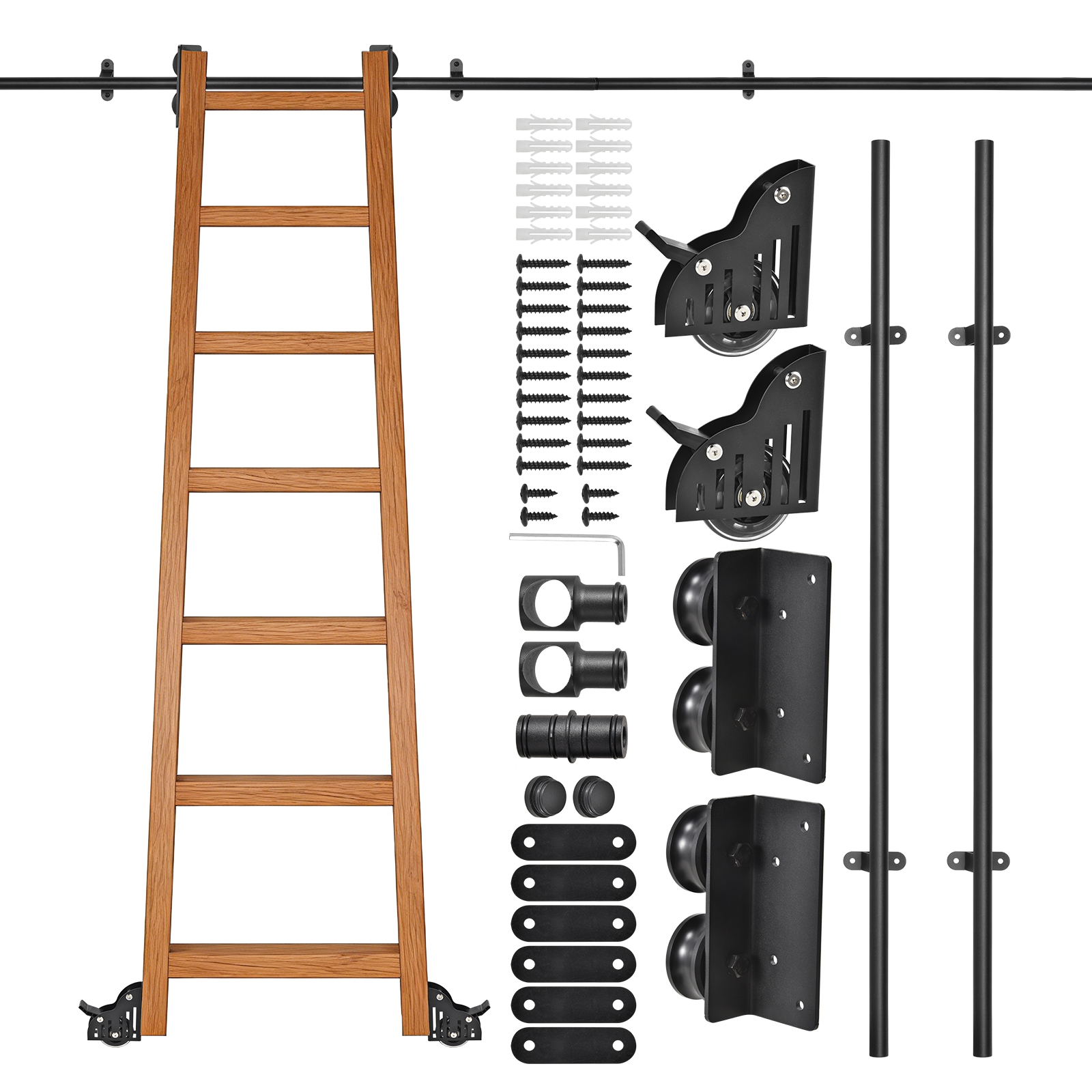 Woodworking Lofts - 8FT Rolling Ladder Hardware Kit for