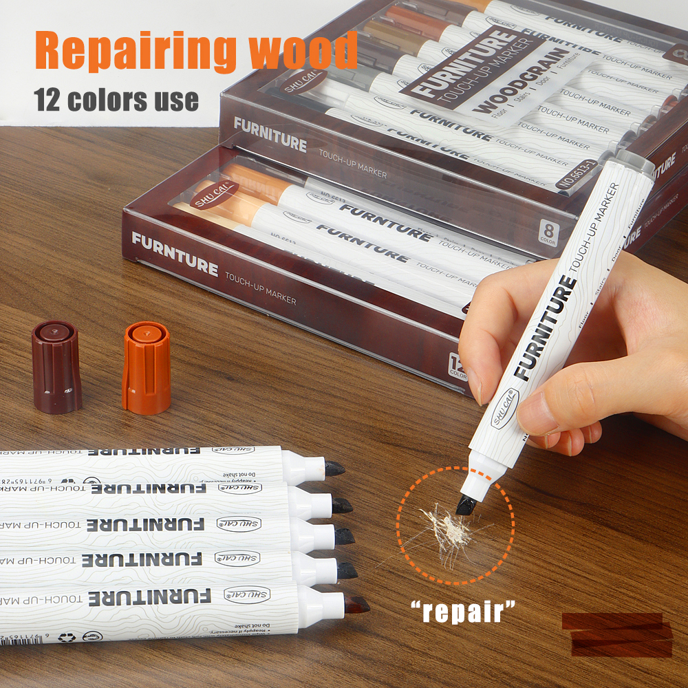 Woodworking Oil Finish - 8/12 Colors Furniture Repair Markers Quick-Drying,