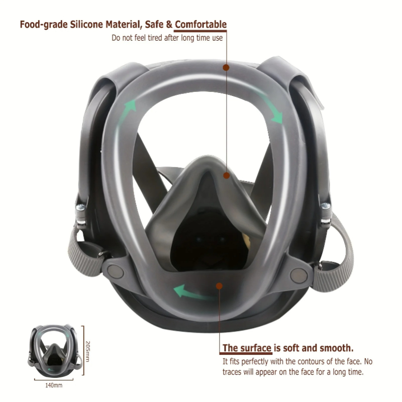 6800 Gas Mask Full Face Large  - Woodworking Respirator recensie en prijs