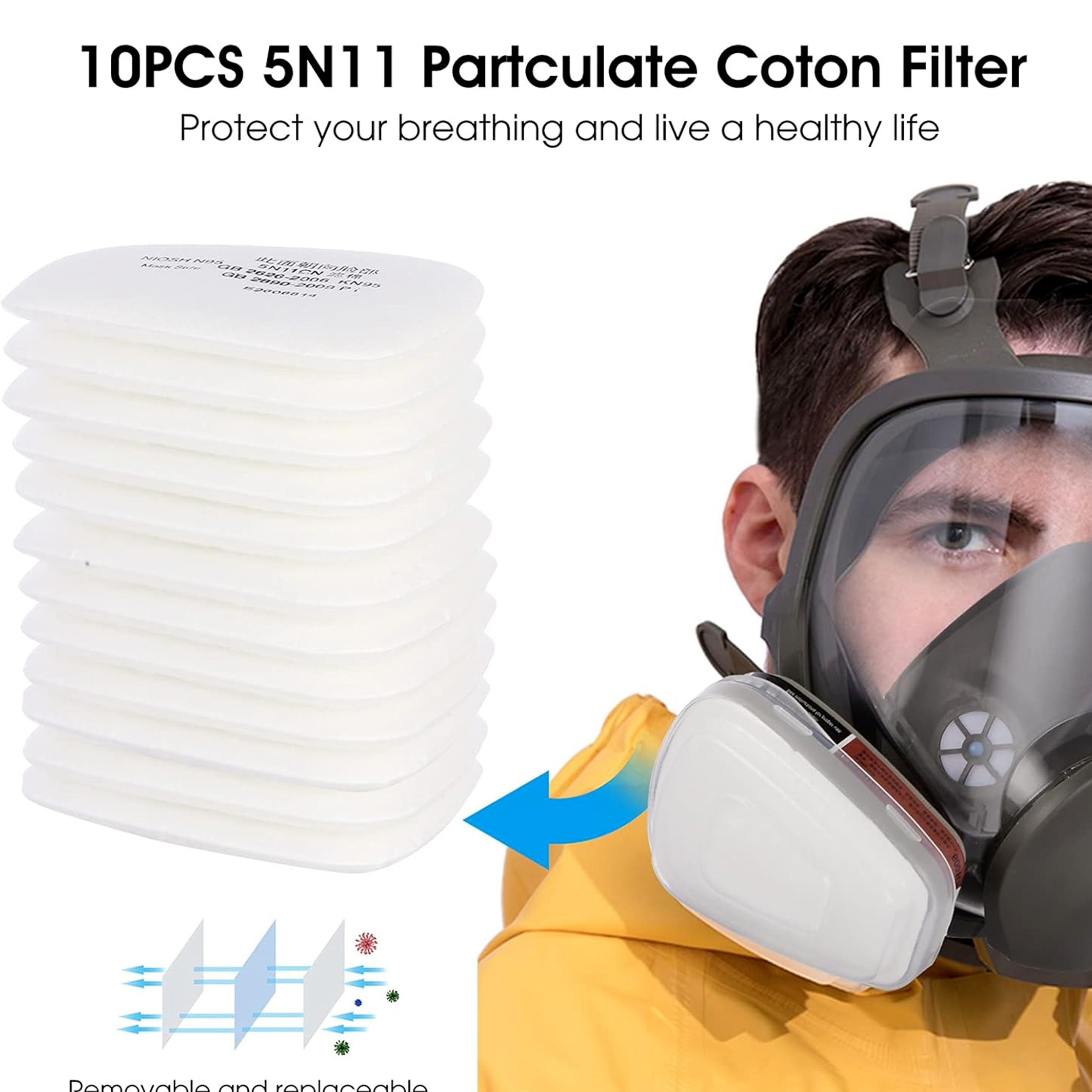 15-IN-1 6800 Gas Mask Full Fac - Woodworking Respirator recensie en prijs