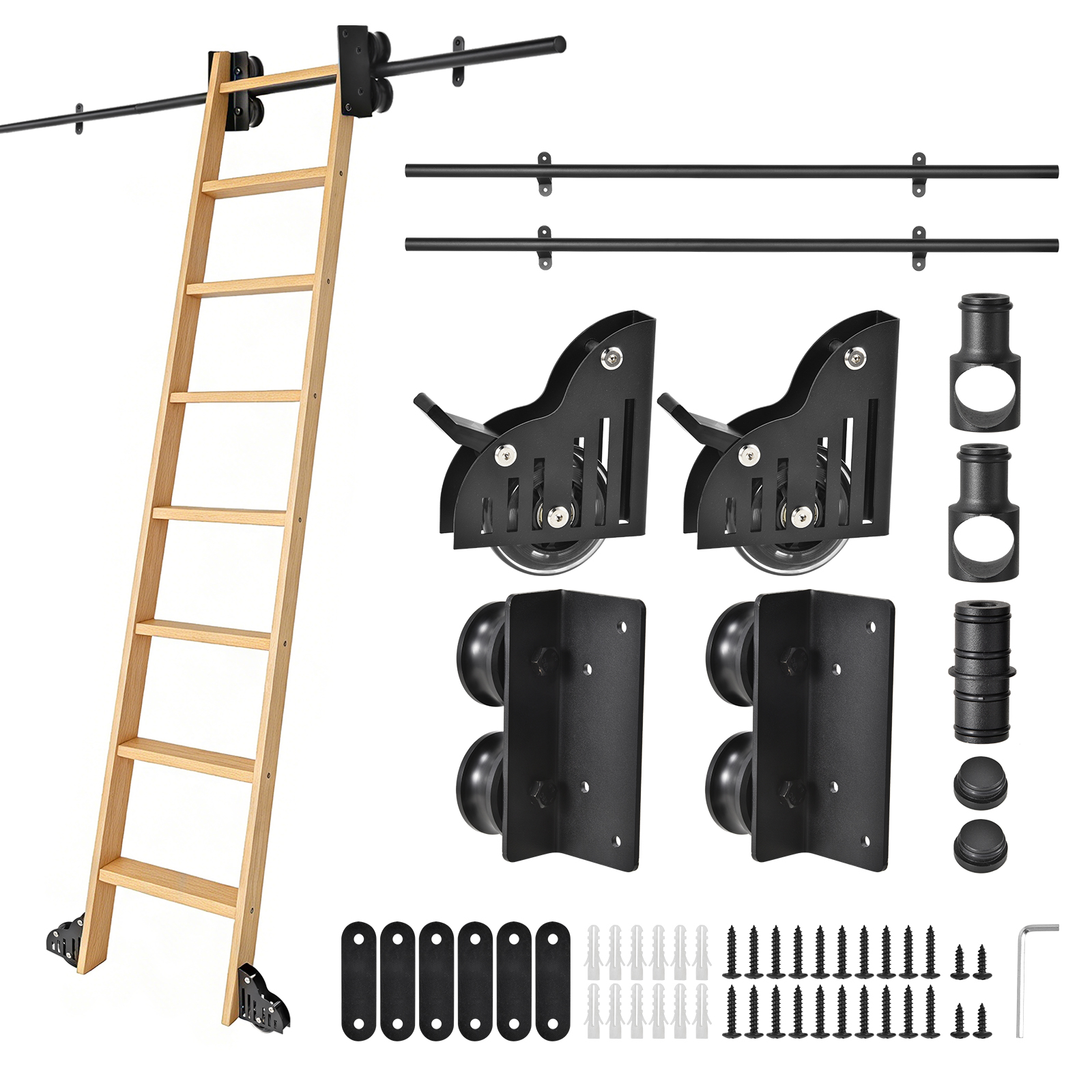 Rolling Library Ladder Hardwar - Woodworking Lofts recensie en prijs