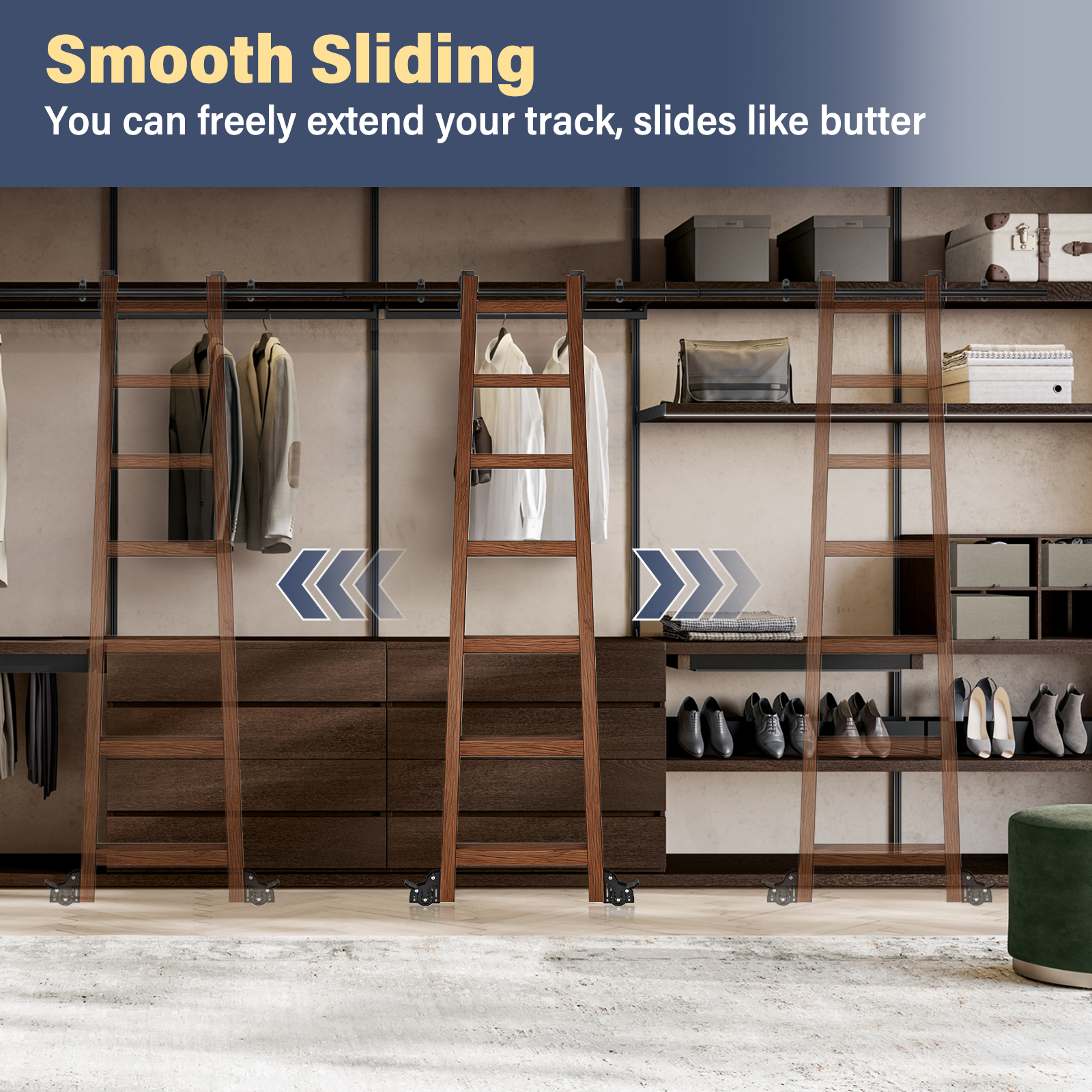 Rolling Library Ladder Hardwar - Woodworking Lofts recensie en prijs