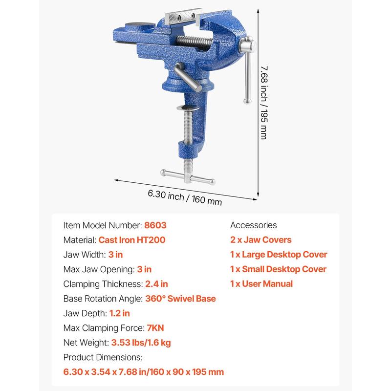 Bench Vise, 3 Inch, Portable W - Woodworking Vise For Workbench recensie en prijs