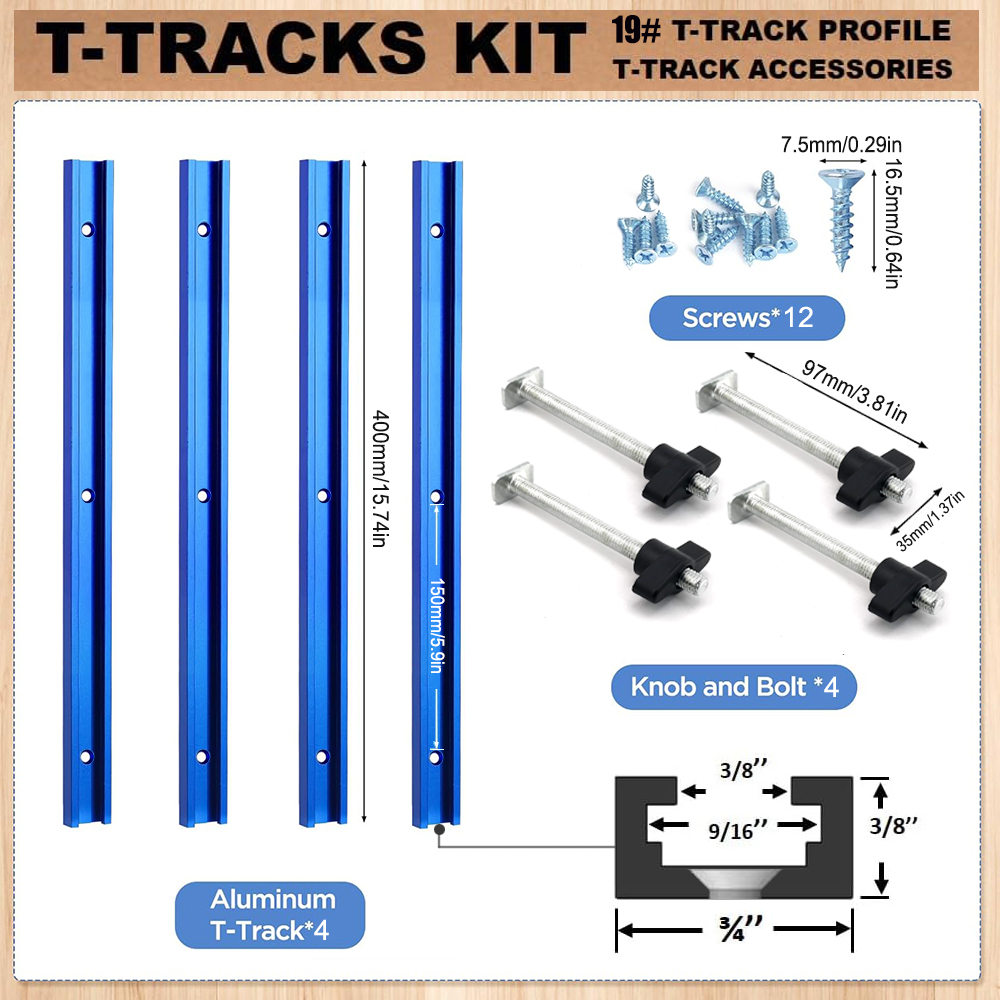 Woodworking 19# T-track Kit an - Woodworking Shop recensie en prijs