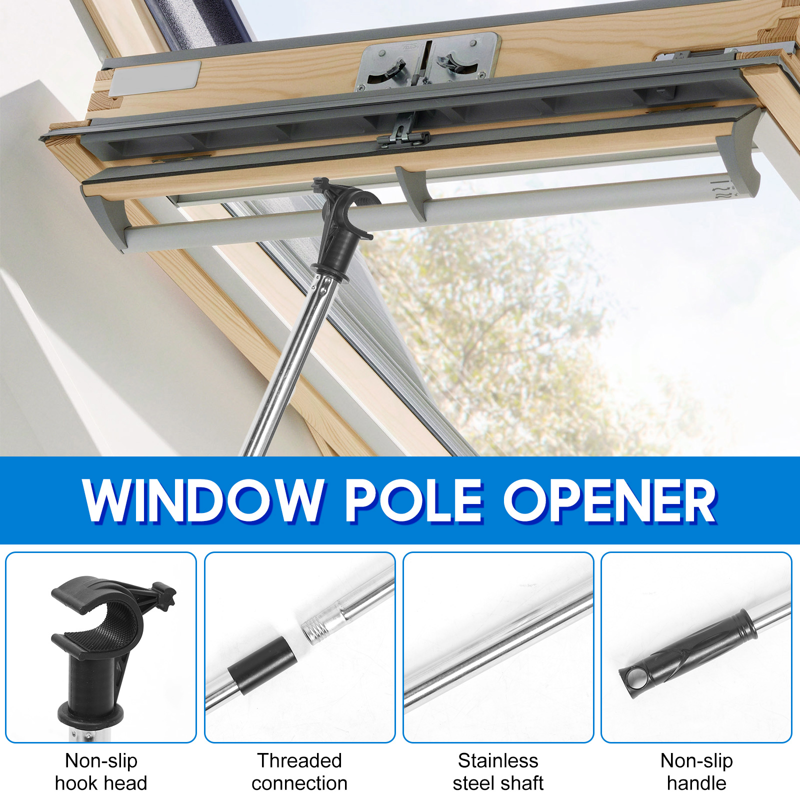 78.7In Window Pole Opener Stai - Woodworking Lofts recensie en prijs