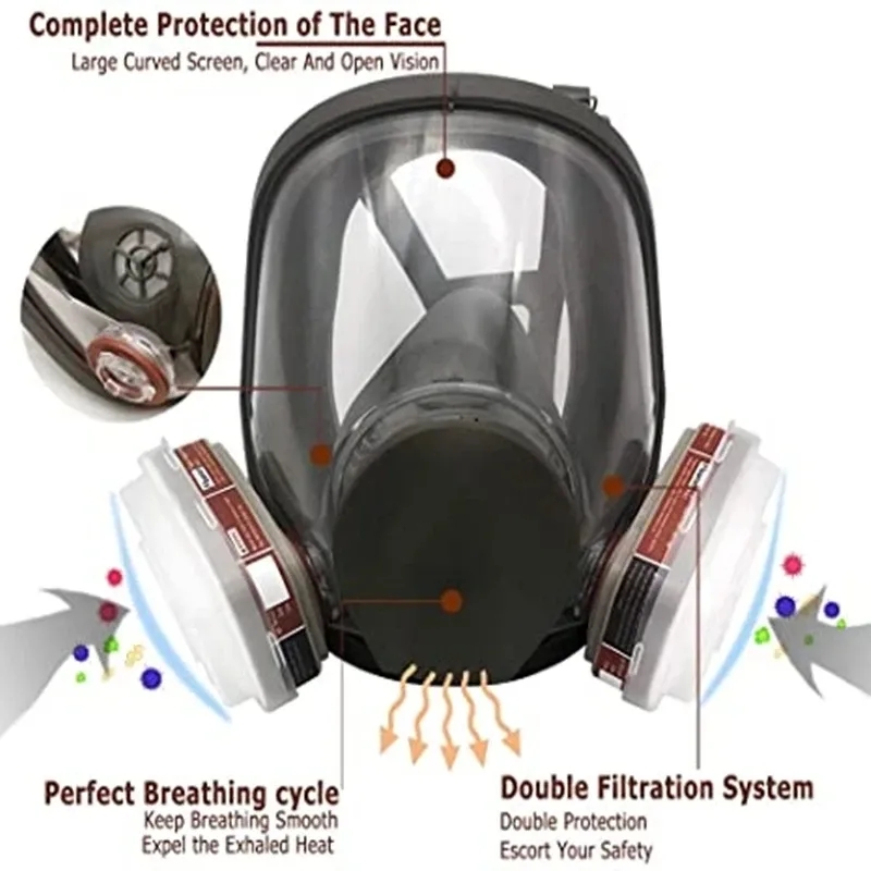 Large Size 6800 Gas Mask Full  - Woodworking Respirator recensie en prijs