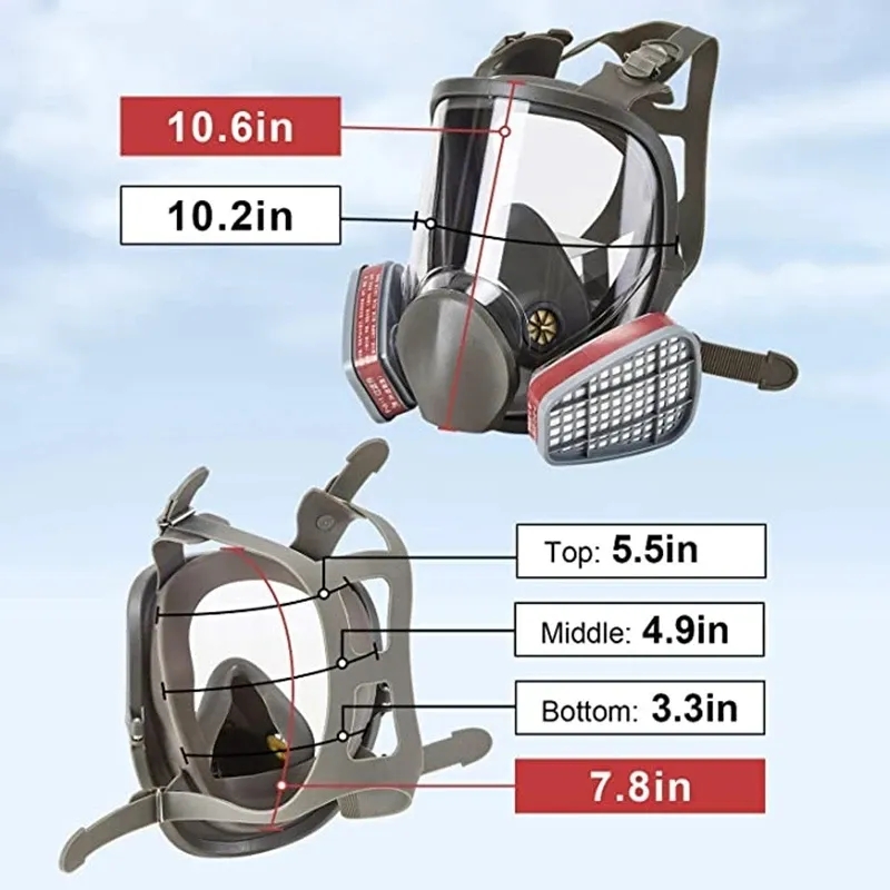 Large Size 6800 Gas Mask Full  - Woodworking Respirator recensie en prijs