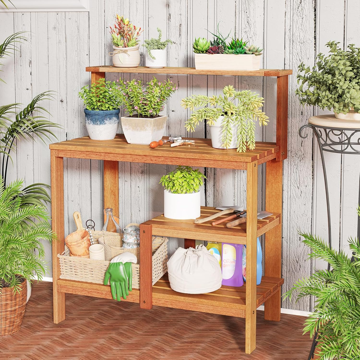 Potting Bench Table, Outdoor W - Woodworking Oil Finish recensie en prijs