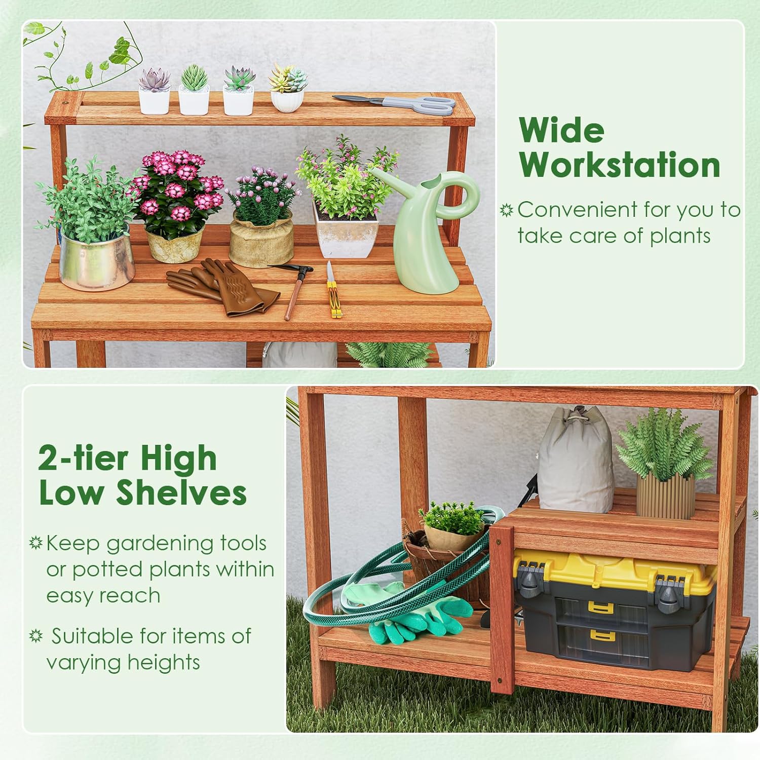 Potting Bench Table, Outdoor W - Woodworking Oil Finish recensie en prijs